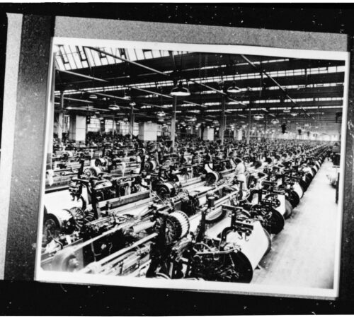 Photo of the Bibb Manufacturing Company Factory Floor