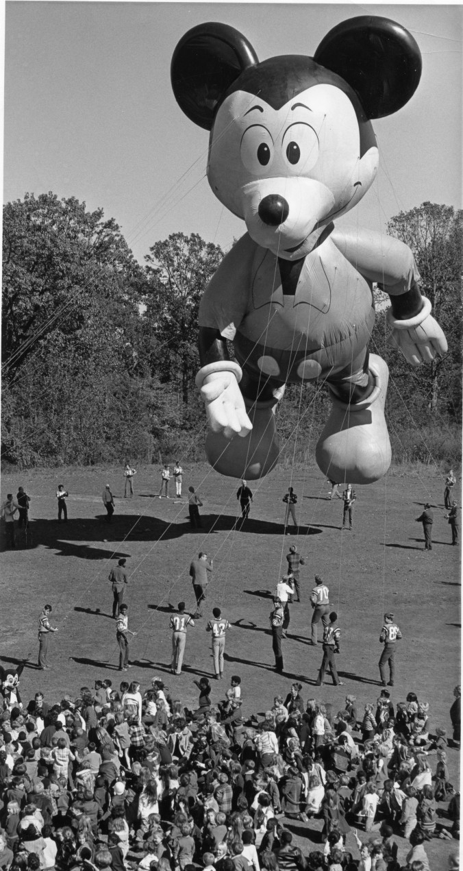 Photo of the Mickey Mouse Balloon produced by Goodyear, designed by Linda Smith in 1971